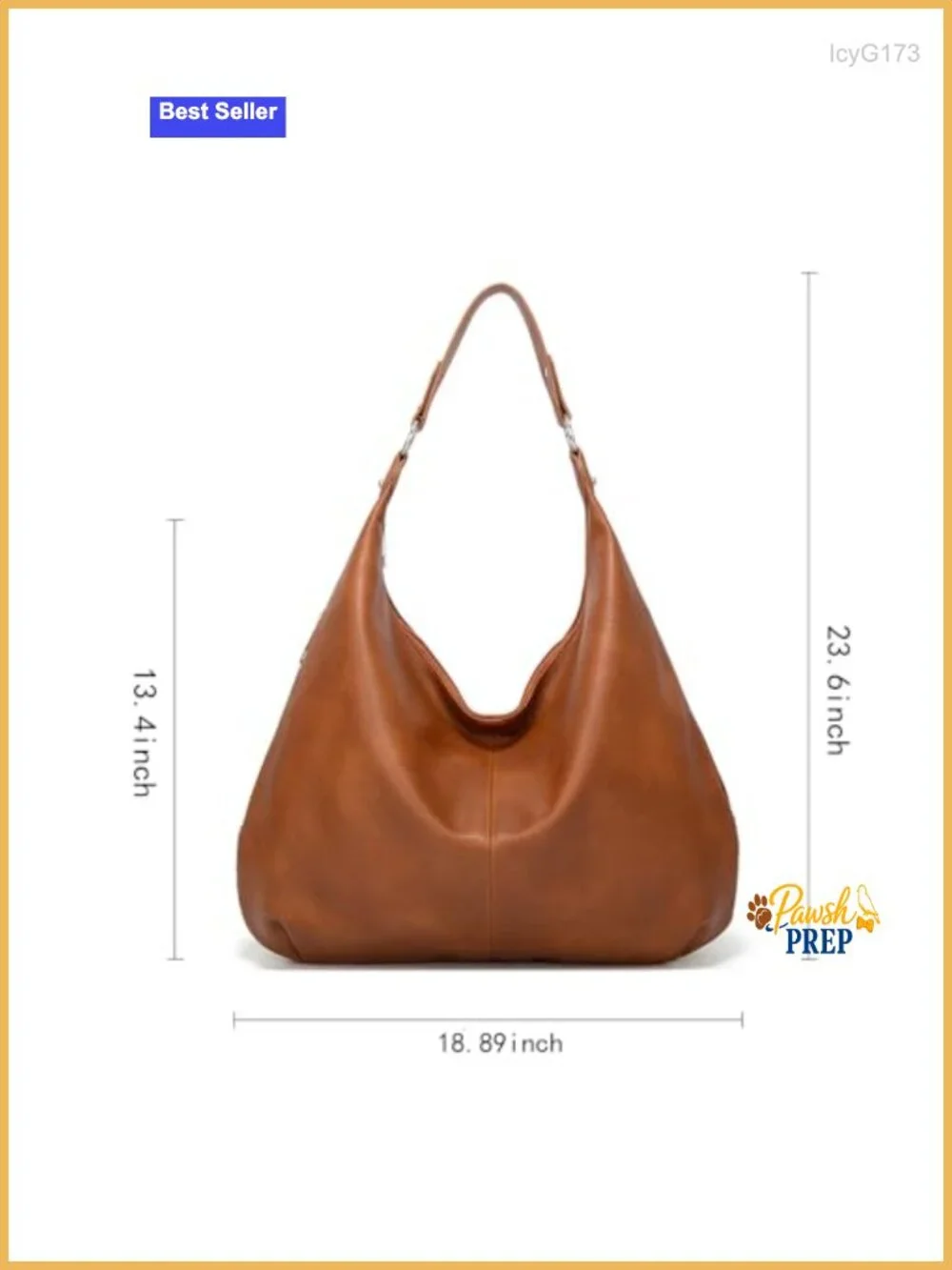 Large Slouchy Hobo Bag Women Vegan PU Leather Shoulder Purse